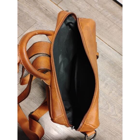 Travel Backpack Purse for Women Vegan Leather Ladies Fashion Brown Mixed main image 4